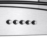 Perfetto Kitchen and Bath 36" Convertible Wall Mount Range Hood in Stainless Steel with LEDs, Push Controls &amp;... N7