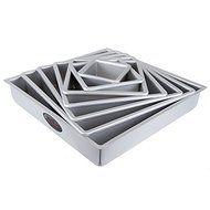 Cake Pan Set of 7, Square 2 Inches Odd (3 to 15 Inches) by Fat Daddio&#039;s