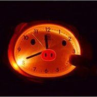 Kangkang@ Roll Over Image to Zoom in Creative Pig Small Night-light Alarm Clock with Loud Alarm Bell(round,yellow...