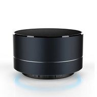 Generic Aluminum Wireless Bluetooth Speaker Calls Handsfree TF Card Music Bass Subwoofer Stereo Speaker Black