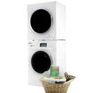 Majestic Stackable Compact Super Washer MJ824W and Compact Short Dryer MJ850D Set N6
