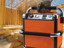 ION Audio iPA30 Audio Job Rocker | Portable Heavy-Duty Bluetooth Speaker with AM/FM Radio (Orange) N2