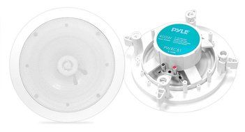 Pyle Home PWRC52 5.25-Inch Weather Proof 2-Way In-Ceiling / In-Wall Stereo Speaker (Single Speaker) N9