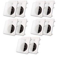 Acoustic Audio MT6 In Wall 6.5" Speaker 5 Pair Pack 2 Way Home Theater 2500 Watt MT6-5PR