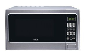 Bella BMO11ABTBKC 1000W Family-Sized Digital Microwave Oven, 1.1 cu. ft., Stainless Steel and Black N12