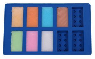 2 Pcs Building Brick Silicone Mold Tray Candy Ice Soap Crayons Chocolate Ice Cube for Lego Lovers with Bonus Free... N3