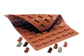 Christmas Sale Wave Chocolate Truffle, Jelly and Candy Mold, 54 cavities, One step candy pop-out N4