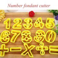 Ckeyin 15pcs Plastic Number Symbol Fondant Cake Mold Cookie Mold Cake Decoration Tools N2