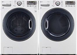 POWER PAIR SPECIAL-LG Turbo Series Ultra Large Capacity Laundry System with Steam Technology(WM3570HWA_DLGX3571W...