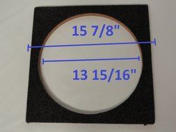 Carpeted 3 Case Pack Kit 15" MDF Speaker Subwoofer Spacer 3/4" Rings with Gorilla Glue