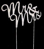 Lulu Sparkles LLC Diamante Crystal Mr &amp; Mrs Rhinestone Bling Monogram Custom Cake topper Wedding cake decoration...