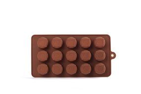 Home 2 Pack Value Round/Square Swirl Shaped Silicone Mold for Chocolate, Jelly and Candy - 15-piece Per Mold (...