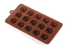 Home 2 Pack Value Round/Square Swirl Shaped Silicone Mold for Chocolate, Jelly and Candy - 15-piece Per Mold (... N2