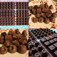 Set of 6 Flexible Silicone Chocolate Jelly Ice-cube Baking Cooling -90 Moulds- Trays by Kurtzy TM N2