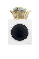 Majestic 13 lb.Compact Short Dryer in White with Silver Trim MJ850D coming with Wrinkle guard and Venting option. N5