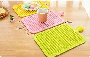 1PC Hanging Silicone Table Mat Kitchen Accessories Pot Holder Cup Coaster Placemats For Table N4