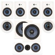 Blue Octave In Wall and In Ceiling 7.2 Home Theater 6.5" Speaker Set New 2800 Watts RHT637 N3