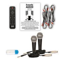 Acoustic Audio AAT1000 Tower 5.1 Home Speaker System with USB Bluetooth and 2 Microphones