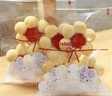 Yunko 300pcs Clear Little Daisies Cookie Candy Soap Packaging Self-adhesive Plastic Bags for Biscuits Package(... N11