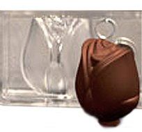 Fat Daddio&#039;s PCMM-35 Rose Magnetic Polycarbonate 7-Piece Chocolate and Candy Mold Making Tray