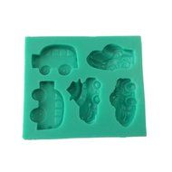 Yunko Cute Car School Bus Vehicles Shape Fondant Mold Chocolate Silicone Candy Mold Fondant Cake Decoration Fudge...