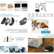 Robot Vacuum Cleaner Self-Docking with Drop-Sensing Clean for Pets and Allergies House Ar-Q5 Black N5