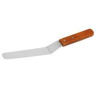 Angelduck Stainless Steel Blade Wood Handle Angled Icing Spatula, 8&quot; N2