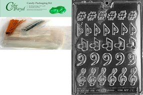 Cybrtrayd J006 Music, Music, Music Chocolate Candy Mold with Exclusive Cybrtrayd Copyrighted Chocolate Molding... N2