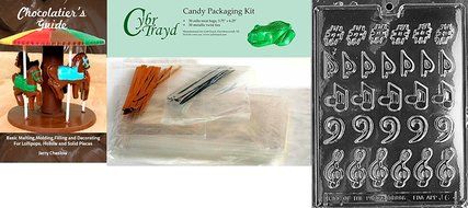 Cybrtrayd J006 Music, Music, Music Chocolate Candy Mold with Exclusive Cybrtrayd Copyrighted Chocolate Molding... N3