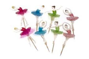 Ballerina Cupcake Toppers, Ballet, Dancers, Tulle- Quality (Set of 48 Ballerinas)