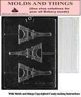 EIFFEL TOWER LOLLY CHOCOLATE CANDY mold with &copy; molding Instructions + 50 Lollipop Sticks