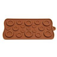 Allforhome Button Chocolate Candy Mold Cake Topper Silicone Bakeware Cake Baking Mould