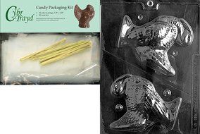 Cybrtrayd MdK50T-T028 Hollow Turkey Solid Thanksgiving Chocolate Mold with Chocolate Packaging Kit, 5-Inch, Includes...
