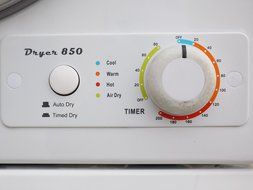 Majestic 13 lb.Compact Short Dryer in White with Silver Trim MJ850D coming with Wrinkle guard and Venting option. N7