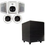 Acoustic Audio HT-55 In-Wall/Ceiling 5.1 Home Theater Speakers and 12" Powered Sub HT-55-PS12