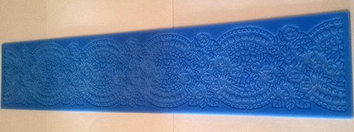 Art Deco SLM05 Large Silicone Lace Cake Mat Roses and Flowers Chic Pattern N2