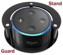 FitSand (TM) Speaker Stand Guard Holder Wall Mount for Echo Dot - Enhanced Strength and Stability (Black) N9