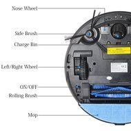 Robot Vacuum Cleaner Self-Docking with Drop-Sensing Clean for Pets and Allergies House Ar-Q5 Black N6