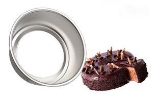 JIngwy Round Cake Pan with Removable Bottom Set 3 Sizes Available 4 Inch 6Inch 8Inch Aluminium Cake Mold for Baking... N2