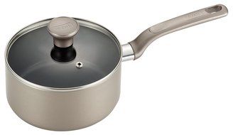 T-fal C97024 Excite Nonstick Covered Dishwasher Safe Oven Safe Sauce Pan, 3-Quart, Purple N3