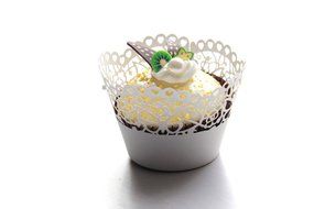 Kuke 24 pcs Butterfly Flower Laser Cut Cupcake Wrappers Cupcake Liners Muffin Container for Baby Shower Baby Birthday...