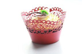 Kuke 24 pcs Butterfly Flower Laser Cut Cupcake Wrappers Cupcake Liners Muffin Container for Baby Shower Baby Birthday... N2
