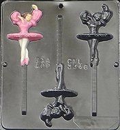 Ballerina Lollipop Chocolate Candy Mold 3348