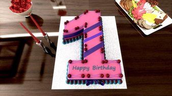 Small Number One 1 Wedding Birthday Anniversary Cake Baking Pan / Tin 10&quot; X 8&quot; N3
