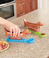 Dachshund Shaped Hot Dog Cutter: Kids Food Slicing Device N2