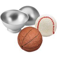 Wilton Sports Ball Pan Set 3D Baseball Soccer Basketball Golf Tennis
