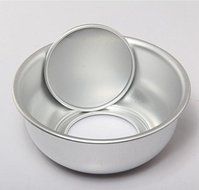 6 Inches Semicircle Shape Aluminum Alloy Cake Pan Dish / Cake Mold , Drop Bottom