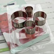 MuLuo 4pcs Stainless Steel Round Circle Cookie Fondant Cake Mould Cutter N4