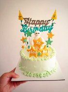 PuTwo Birthday Decoration Cake Decorations Cake Decorating Picks Cake Toppers Party Supplies - Purple N8
