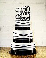 50th Birthday Cake Topper - 50 Years Blessed Custom